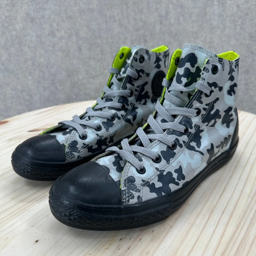 Converse Chuck Taylor Rubber Hi Camo Grey Black Neon Rain Boot‎ Sneakers 6